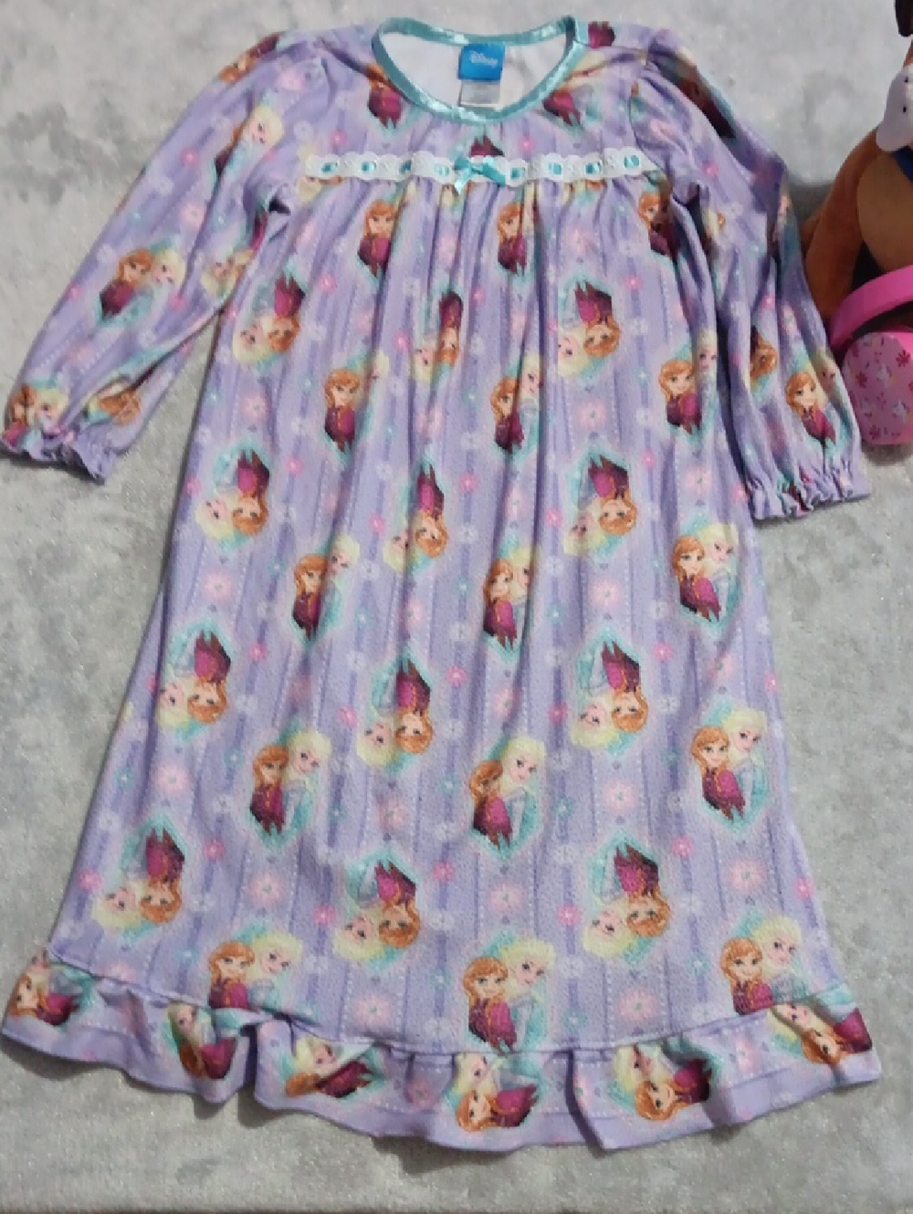 Disney Purple Frozen Sisters Nightgown with Anna & Elsa Motif